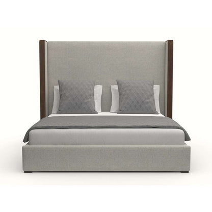 Nativa Interiors - Irenne Plain Upholstered Medium Queen Grey Bed - BED-IRENNE-PL-MID-QN-PF-GREY veiw 1