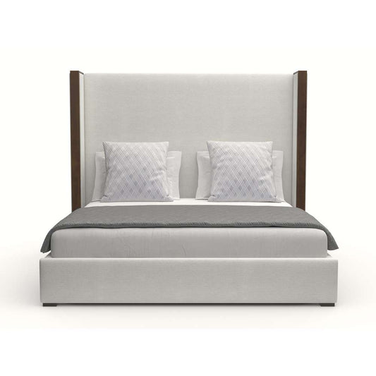 Nativa Interiors - Irenne Plain Upholstered Medium Queen Off White Bed - BED-IRENNE-PL-MID-QN-PF-WHITE veiw 1