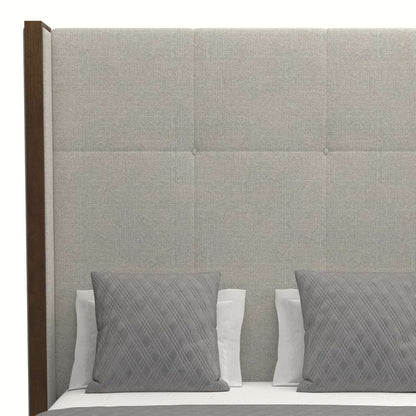 Nativa Interiors - Irenne Simple Tufted Upholstered High Queen Grey Bed - BED-IRENNE-ST-HI-QN-PF-GREY veiw 3