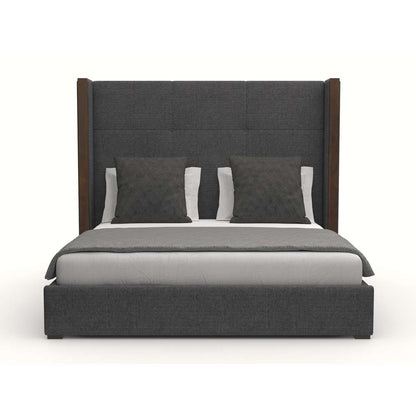 Nativa Interiors - Irenne Simple Tufted Upholstered Medium California King Charcoal Bed - BED-IRENNE-ST-MID-CA-PF-CHARCOAL veiw 1