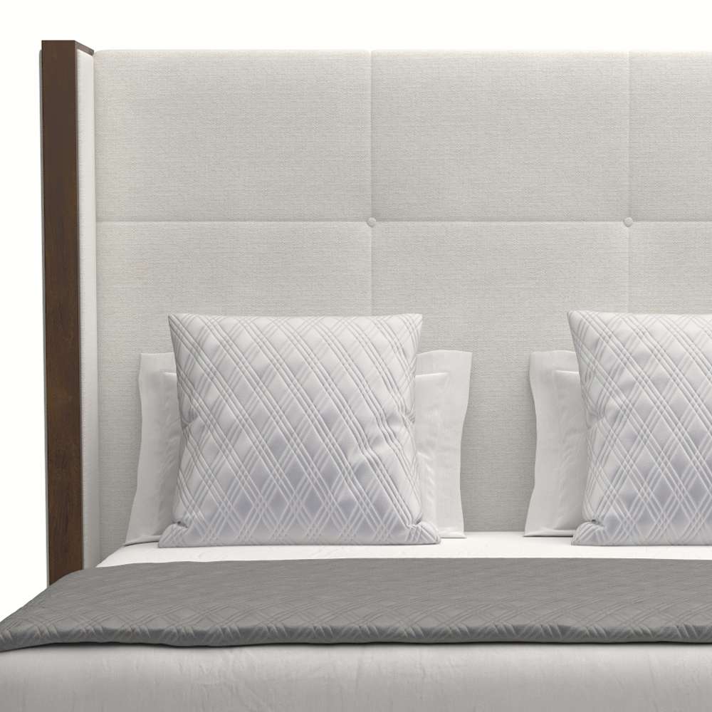Nativa Interiors - Irenne Simple Tufted Upholstered Medium California King Off White Bed - BED-IRENNE-ST-MID-CA-PF-WHITE veiw 3