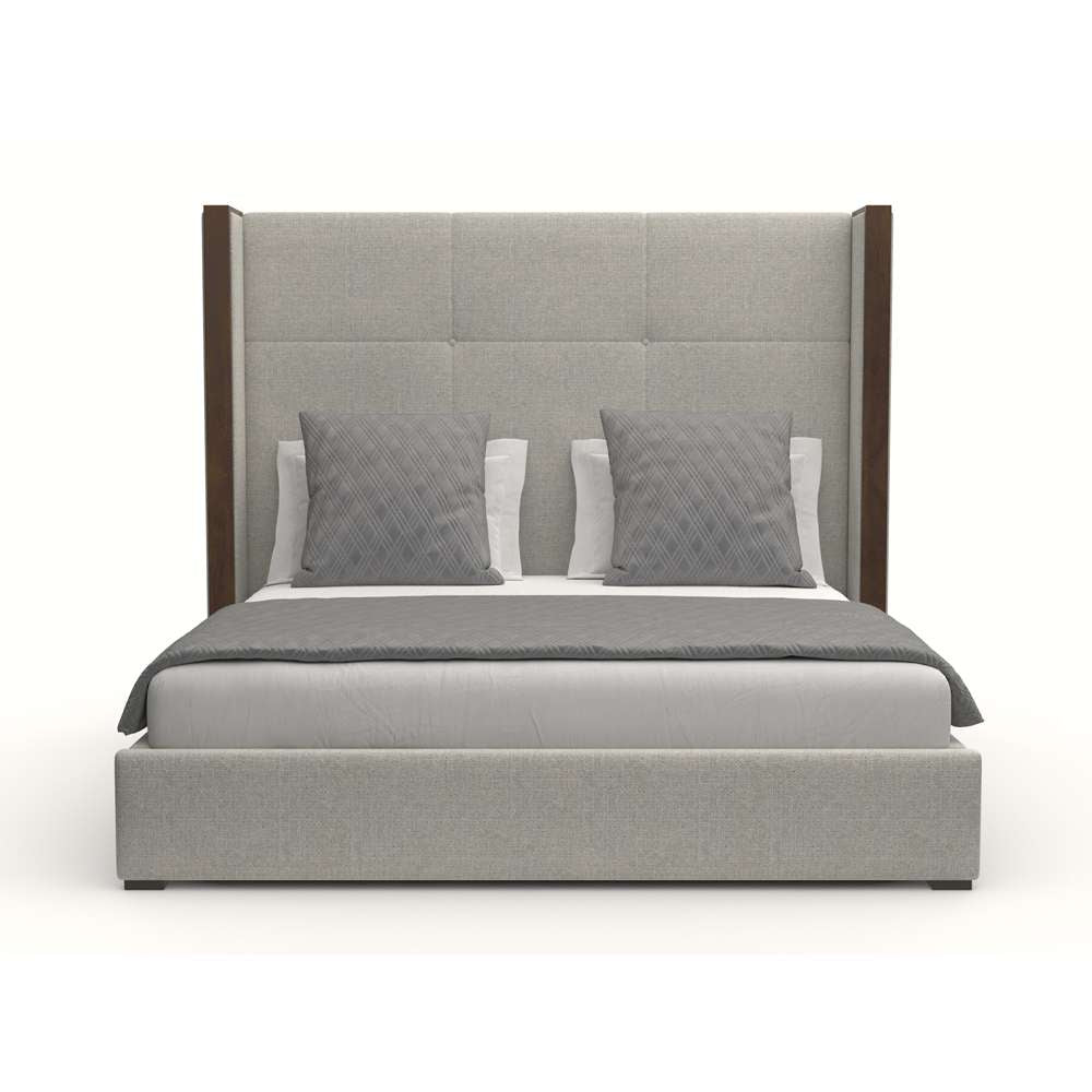 Nativa Interiors - Irenne Simple Tufted Upholstered Medium King Grey Bed - BED-IRENNE-ST-MID-KN-PF-GREY veiw 1