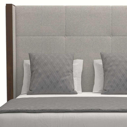 Nativa Interiors - Irenne Simple Tufted Upholstered Medium King Grey Bed - BED-IRENNE-ST-MID-KN-PF-GREY veiw 3