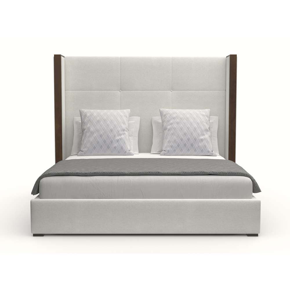 Nativa Interiors - Irenne Simple Tufted Upholstered Medium King Off White Bed - BED-IRENNE-ST-MID-KN-PF-WHITE veiw 1