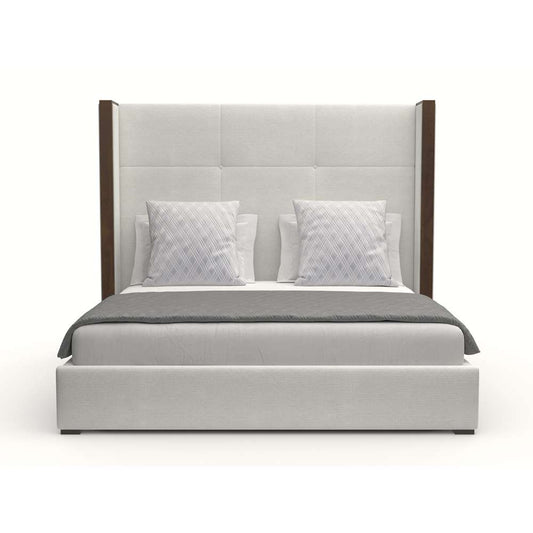 Nativa Interiors - Irenne Simple Tufted Upholstered Medium King Off White Bed - BED-IRENNE-ST-MID-KN-PF-WHITE veiw 1