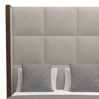 Nativa Interiors - Irenne Square Tufted Upholstered High Height California King Grey Bed - BED-IRENNE-SQ-HI-CA-PF-GREY veiw 3