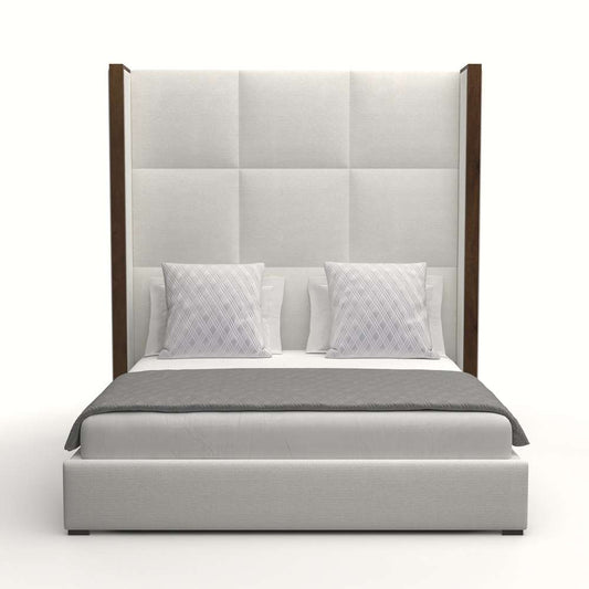 Nativa Interiors - Irenne Square Tufted Upholstered High Height California King Off White Bed - BED-IRENNE-SQ-HI-CA-PF-WHITE veiw 1