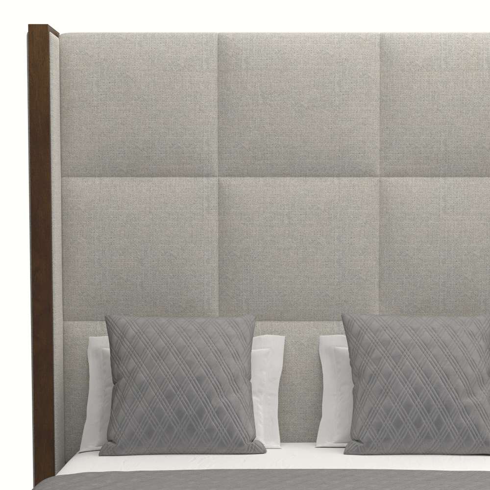 Nativa Interiors - Irenne Square Tufted Upholstered High King Grey Bed - BED-IRENNE-SQ-HI-KN-PF-GREY veiw 3