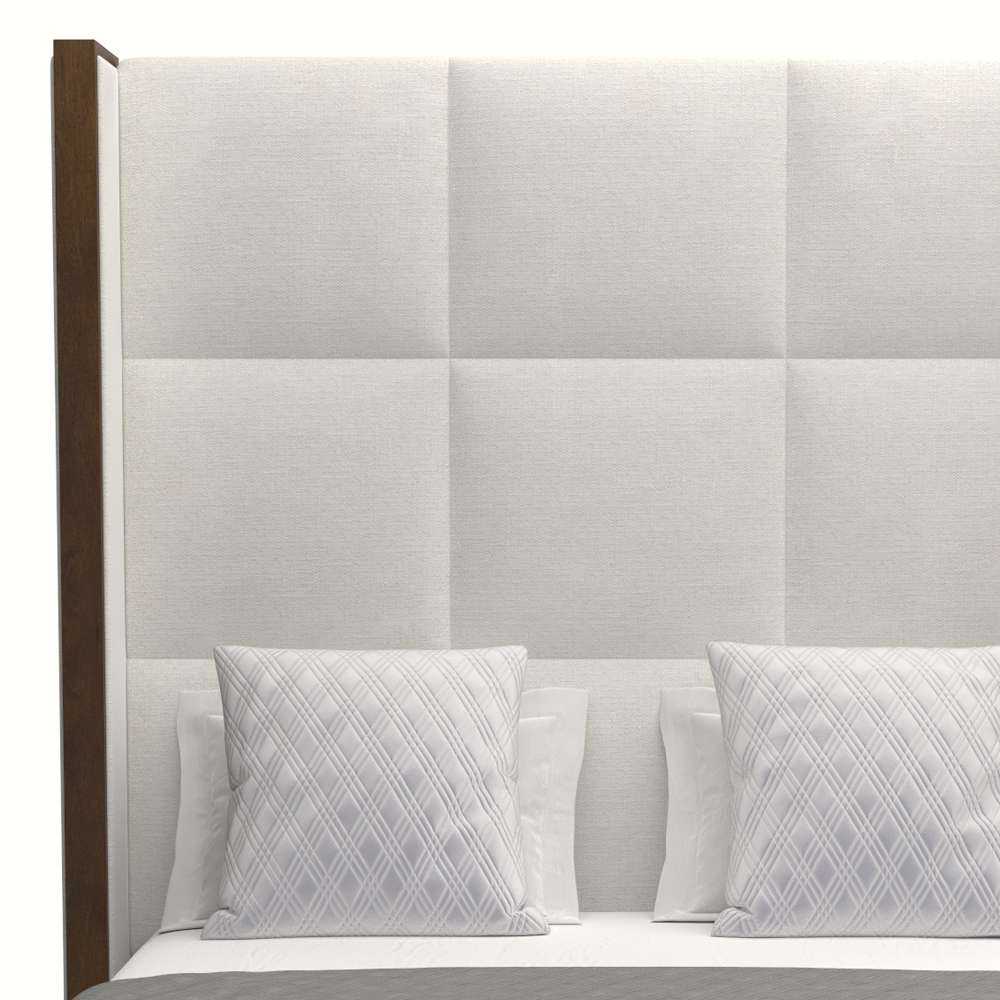 Nativa Interiors - Irenne Square Tufted Upholstered High King Off White Bed - BED-IRENNE-SQ-HI-KN-PF-WHITE veiw 3