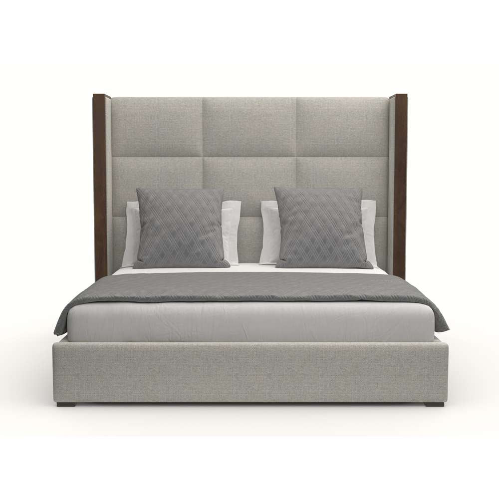 Nativa Interiors - Irenne Square Tufted Upholstered Medium California King Grey Bed - BED-IRENNE-SQ-MID-CA-PF-GREY veiw 1