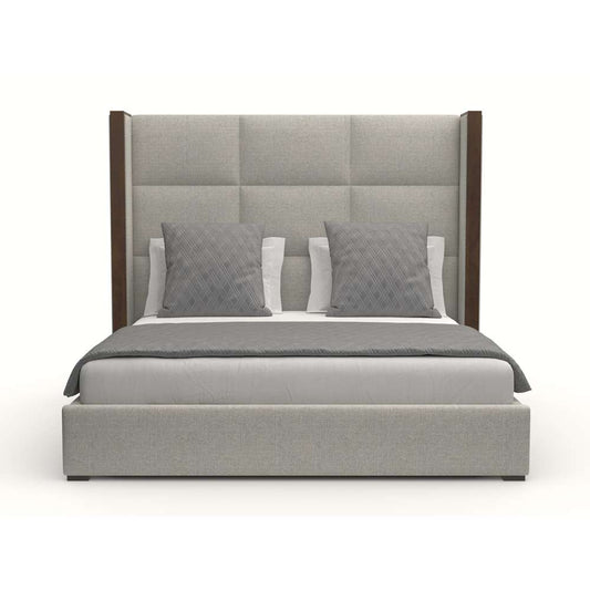 Nativa Interiors - Irenne Square Tufted Upholstered Medium California King Grey Bed - BED-IRENNE-SQ-MID-CA-PF-GREY veiw 1