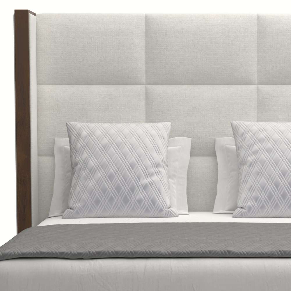 Nativa Interiors - Irenne Square Tufted Upholstered Medium King Off White Bed - BED-IRENNE-SQ-MID-KN-PF-WHITE veiw 3