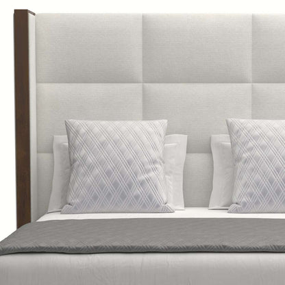 Nativa Interiors - Irenne Square Tufted Upholstered Medium King Off White Bed - BED-IRENNE-SQ-MID-KN-PF-WHITE veiw 3