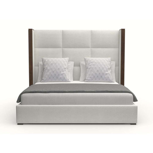 Nativa Interiors - Irenne Square Tufted Upholstered Medium Queen Off White Bed - BED-IRENNE-SQ-MID-QN-PF-WHITE veiw 1
