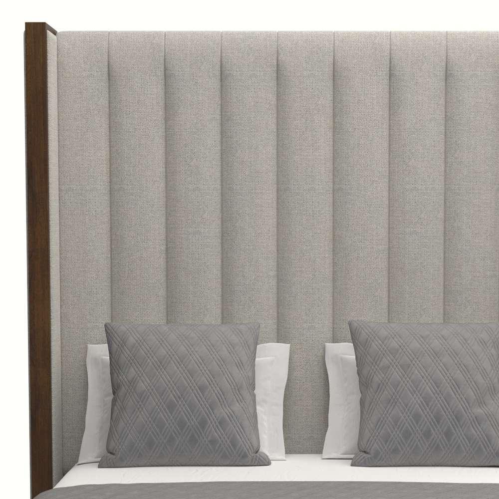 Nativa Interiors - Irenne Vertical Channel Tufted Upholstered High King Grey Bed - BED-IRENNE-VC-HI-KN-PF-GREY veiw 3