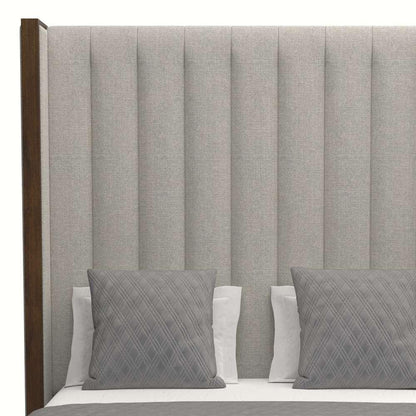 Nativa Interiors - Irenne Vertical Channel Tufted Upholstered High King Grey Bed - BED-IRENNE-VC-HI-KN-PF-GREY veiw 3