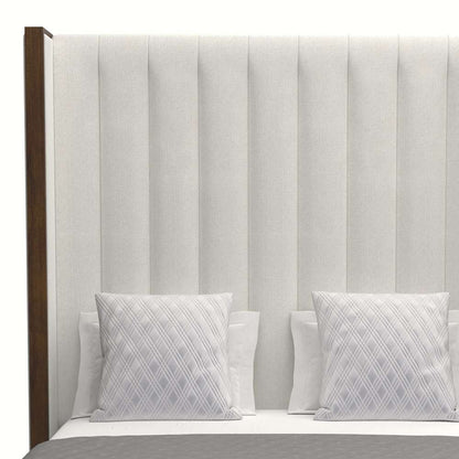 Nativa Interiors - Irenne Vertical Channel Tufted Upholstered High Queen Off White Bed - BED-IRENNE-VC-HI-QN-PF-WHITE veiw 3