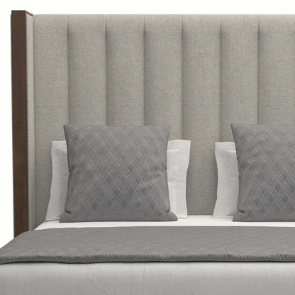 Nativa Interiors - Irenne Vertical Channel Tufted Upholstered Medium California King Grey Bed - BED-IRENNE-VC-MID-CA-PF-GREY veiw 3