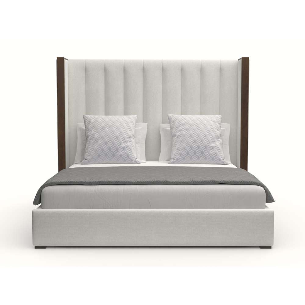 Nativa Interiors - Irenne Vertical Channel Tufted Upholstered Medium California King Off White Bed - BED-IRENNE-VC-MID-CA-PF-WHITE veiw 1