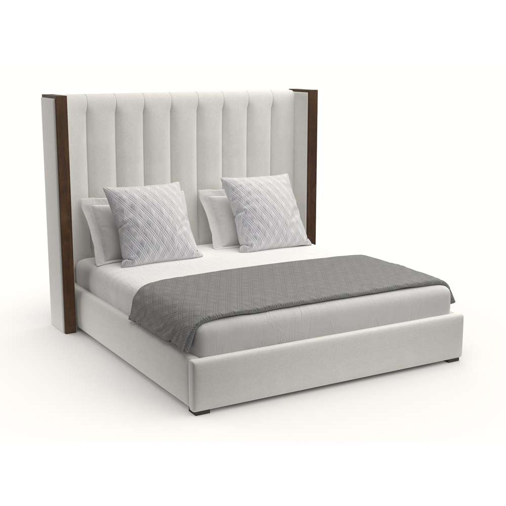 Nativa Interiors - Irenne Vertical Channel Tufted Upholstered Medium California King Off White Bed - BED-IRENNE-VC-MID-CA-PF-WHITE veiw 2