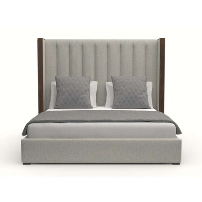 Nativa Interiors - Irenne Vertical Channel Tufted Upholstered Medium King Grey Bed - BED-IRENNE-VC-MID-KN-PF-GREY veiw 1