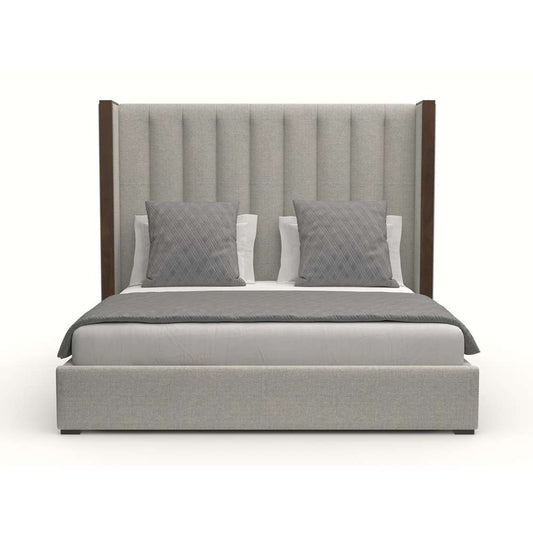 Nativa Interiors - Irenne Vertical Channel Tufted Upholstered Medium King Grey Bed - BED-IRENNE-VC-MID-KN-PF-GREY veiw 1