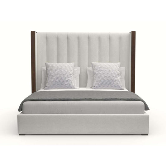 Nativa Interiors - Irenne Vertical Channel Tufted Upholstered Medium King Off White Bed - BED-IRENNE-VC-MID-KN-PF-WHITE veiw 1