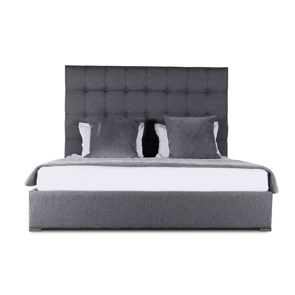 Nativa Interiors - Moyra Box Tufted Upholstered Medium California King Charcoal Bed - BED-MOYRA-BOX-MID-CA-PF-CHARCOAL veiw 1