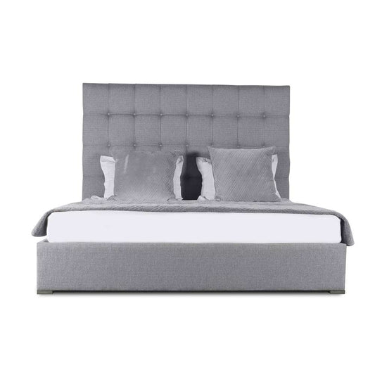 Nativa Interiors - Moyra Box Tufted Upholstered Medium King Grey Bed - BED-MOYRA-BOX-MID-KN-PF-GREY veiw 1