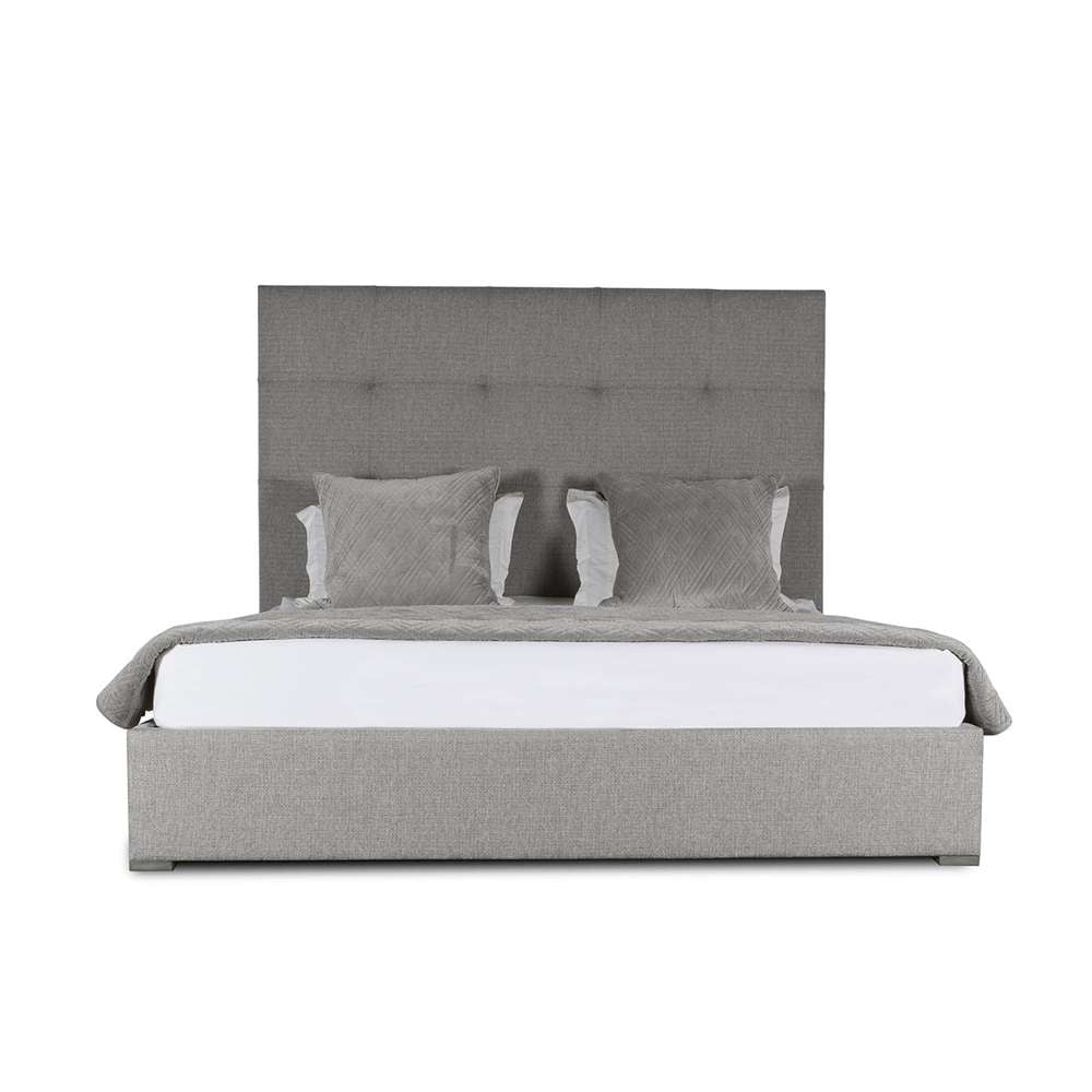 Nativa Interiors - Moyra Button Tufted Upholstered Medium King Grey Bed - BED-MOYRA-BTN-MID-KN-PF-GREY veiw 1