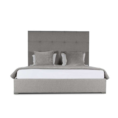 Nativa Interiors - Moyra Button Tufted Upholstered Medium Queen Grey Bed - BED-MOYRA-BTN-MID-QN-PF-GREY veiw 1
