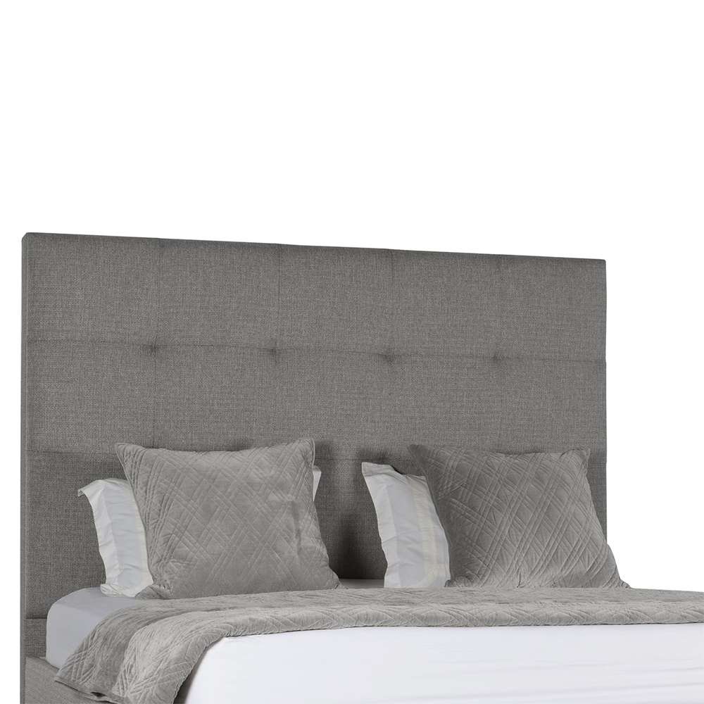 Nativa Interiors - Moyra Button Tufted Upholstered Medium Queen Grey Bed - BED-MOYRA-BTN-MID-QN-PF-GREY veiw 2