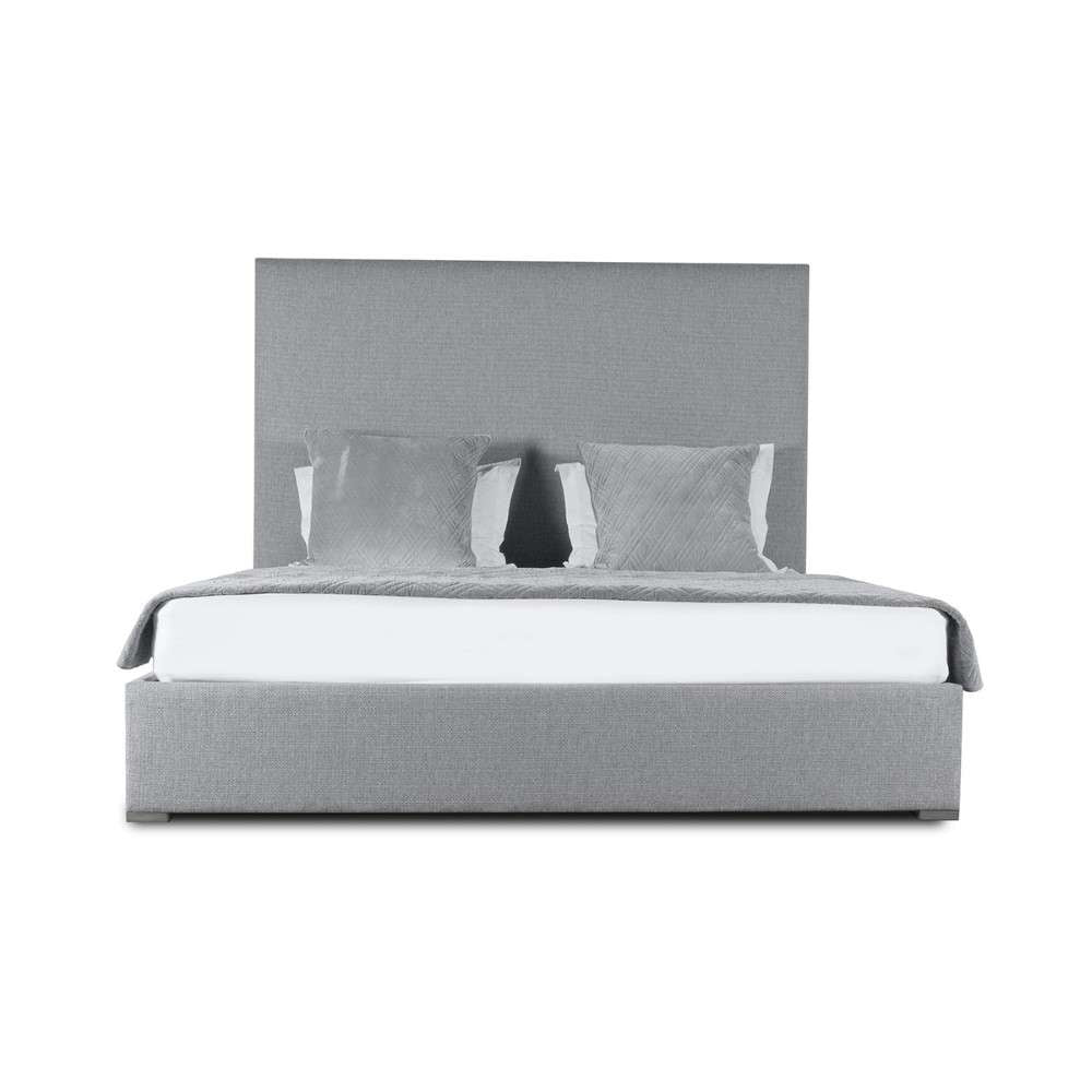 Nativa Interiors - Moyra Plain Upholstered Medium California King Grey Bed - BED-MOYRA-PL-MID-CA-PF-GREY veiw 1