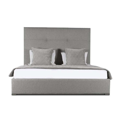 Nativa Interiors - Moyra Simple Tufted Upholstered High Height California King Grey Bed - BED-MOYRA-ST-HI-CA-PF-GREY veiw 1