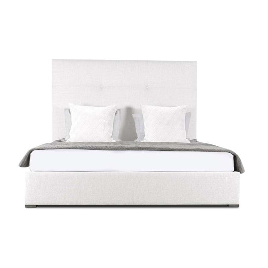Nativa Interiors - Moyra Simple Tufted Upholstered High King Off White Bed - BED-MOYRA-ST-HI-KN-PF-WHITE veiw 1