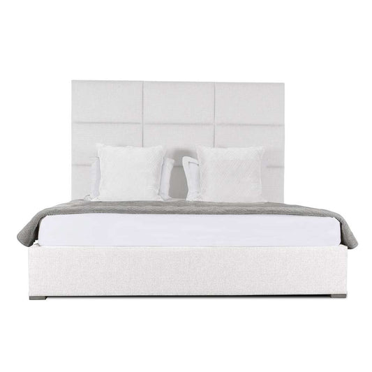 Nativa Interiors - Moyra Square Tufted Upholstered Medium California King Off White Bed - BED-MOYRA-SQ-MID-CA-PF-WHITE veiw 1