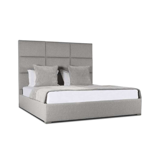Nativa Interiors - Moyra Square Tufted Upholstered Medium Queen Grey Bed - BED-MOYRA-SQ-MID-QN-PF-GREY veiw 2