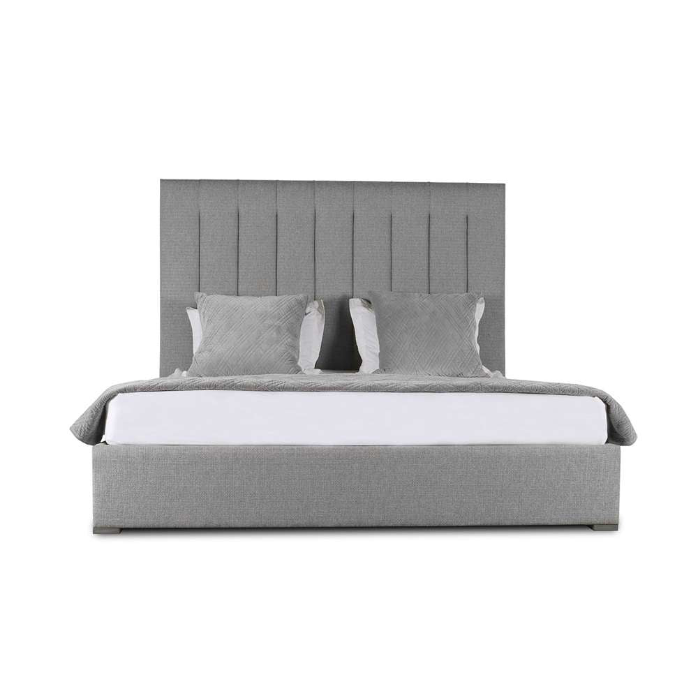 Nativa Interiors - Moyra Vertical Channel Tufted Upholstered Medium King Grey Bed - BED-MOYRA-VC-MID-KN-PF-GREY veiw 1
