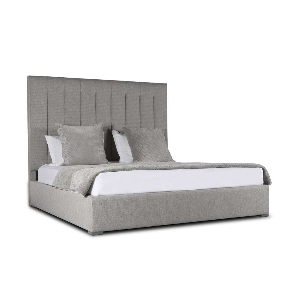 Nativa Interiors - Moyra Vertical Channel Tufted Upholstered Medium King Grey Bed - BED-MOYRA-VC-MID-KN-PF-GREY veiw 2