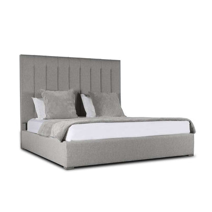Nativa Interiors - Moyra Vertical Channel Tufted Upholstered Medium King Grey Bed - BED-MOYRA-VC-MID-KN-PF-GREY veiw 2