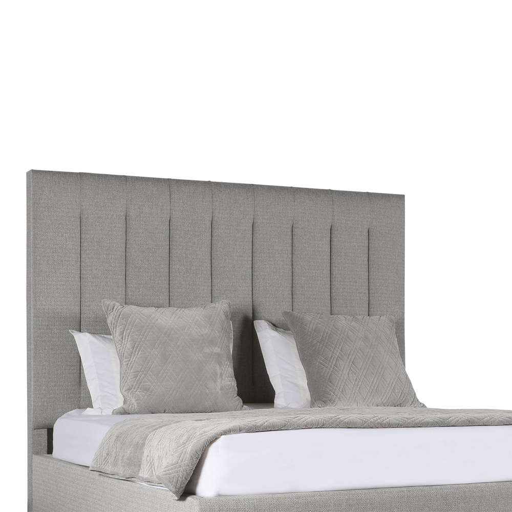 Nativa Interiors - Moyra Vertical Channel Tufted Upholstered Medium Queen Grey Bed - BED-MOYRA-VC-MID-QN-PF-GREY veiw 3