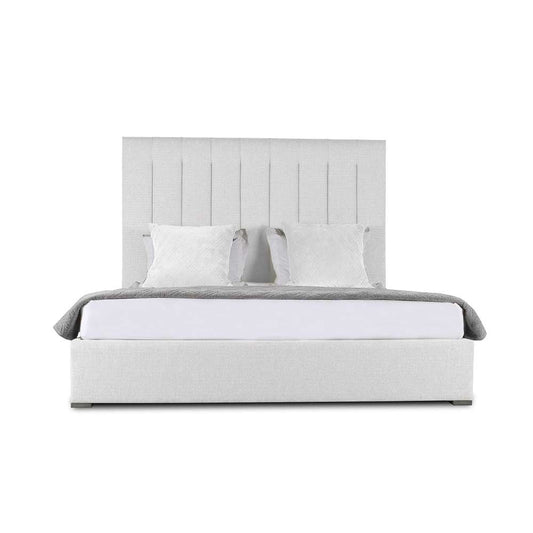 Nativa Interiors - Moyra Vertical Channel Tufted Upholstered Medium Queen Off White Bed - BED-MOYRA-VC-MID-QN-PF-WHITE veiw 1