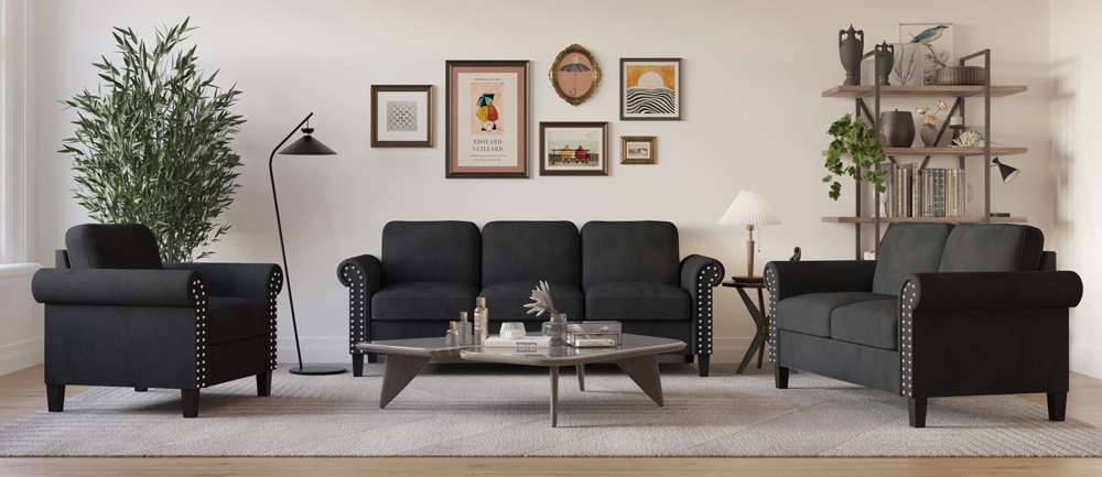 New Classic Furniture - Alani Accent Chair-Black - UKD16-10-BLK veiw 3