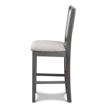 New Classic Furniture - Amy 60in Counter Table and Chairs With Stg (5 Pcs) -Gray - D3651-60CS-GRY veiw 3