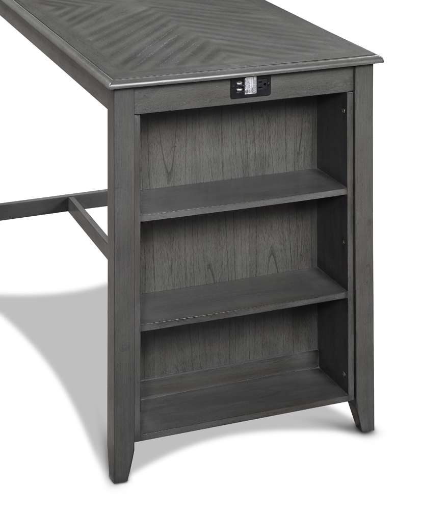 New Classic Furniture - Amy 60in Counter Table and Chairs With Stg (5 Pcs) -Gray - D3651-60CS-GRY veiw 8