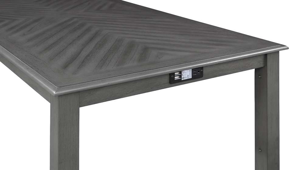 New Classic Furniture - Amy 60in Counter Table and Chairs With Stg (5 Pcs) -Gray - D3651-60CS-GRY veiw 9