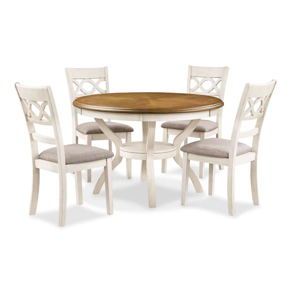 New Classic Furniture - Cori Round Dining 5 Pc Set-Bisque/Brown - D1719-50S-BSQ veiw 1