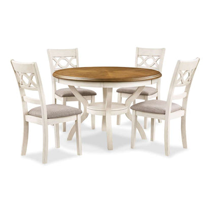 New Classic Furniture - Cori Round Dining 5 Pc Set-Bisque/Brown - D1719-50S-BSQ veiw 1