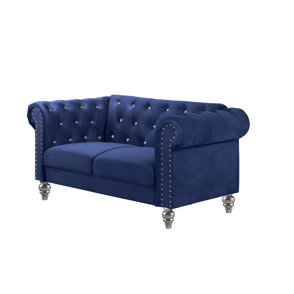 New Classic Furniture - Emma Crystal Loveseat-Gray - UKD13-20-GRYC veiw 2