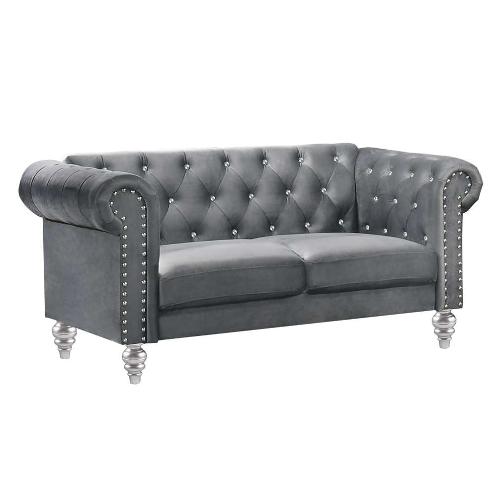 New Classic Furniture - Emma Crystal Loveseat-Royal Blue - UKD13-20-BLUC veiw 1